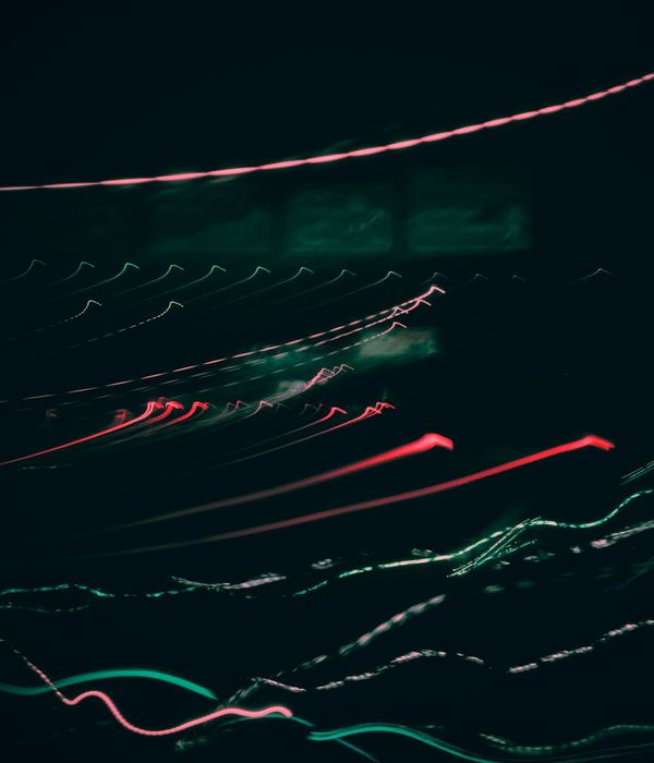 Abstract glowing lines representing yoga energy flow